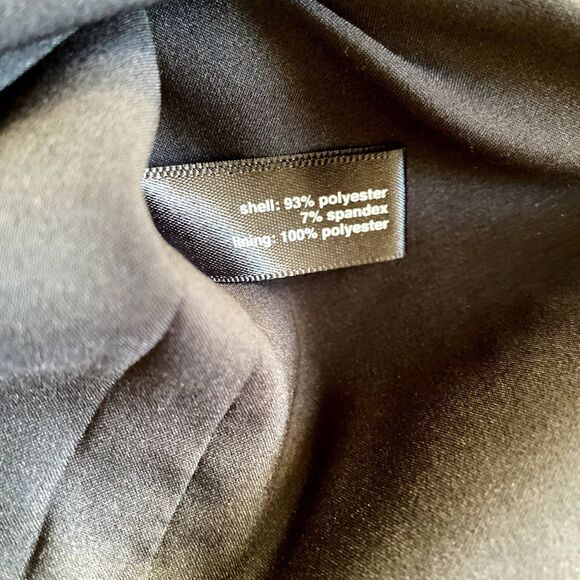 The Limited Event Satin‎ Sheath Dress Pleated Bodice Little Black Dress Size 2 - Picture 7 of 7